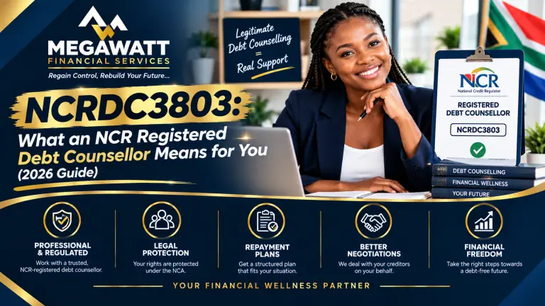 NCRDC3803: NCR registered debt counsellor in South Africa explaining debt review, consumer protection and affordable debt repayment options in 2026.
